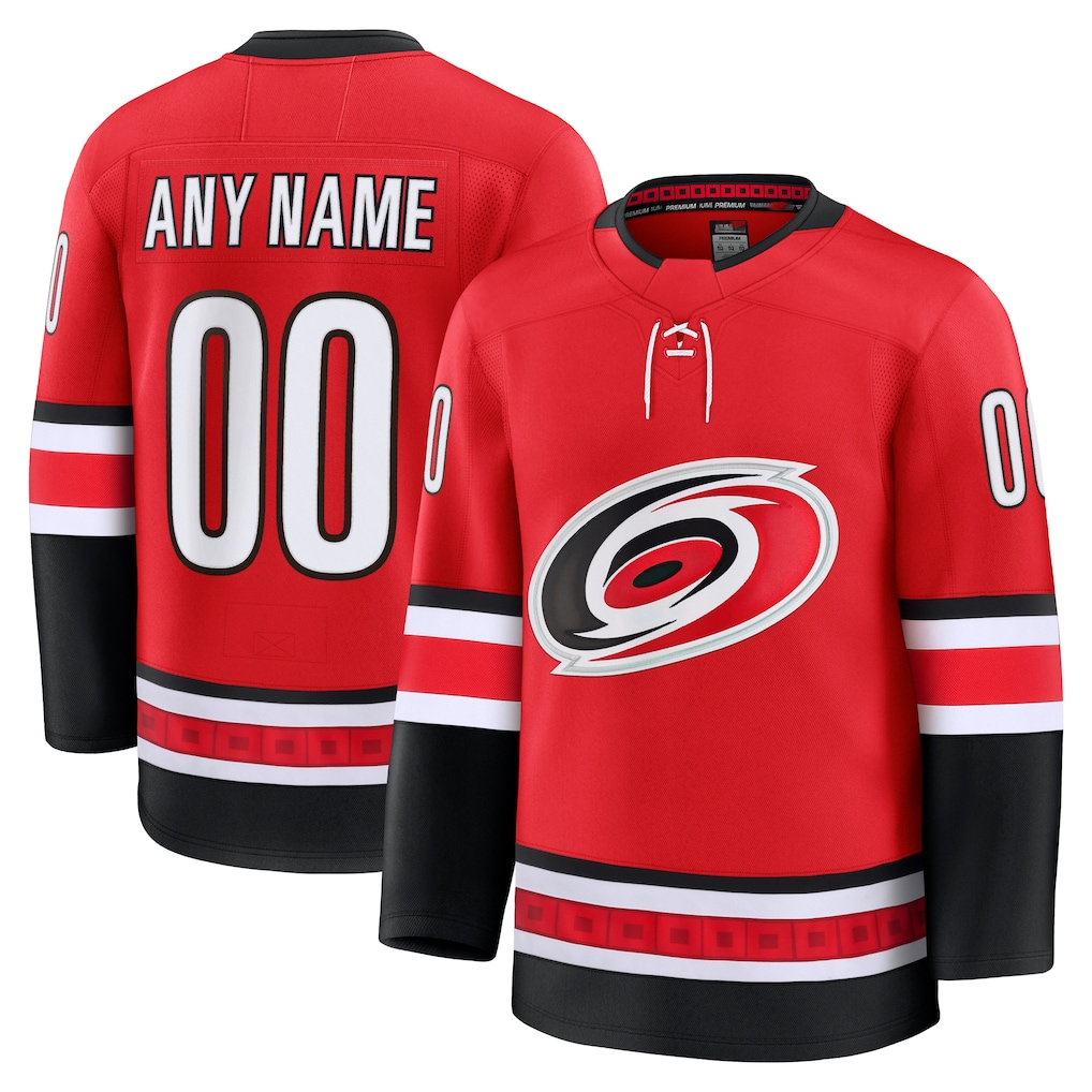 Trusc Custom C.Hurricanes Red Alternate Premium Stitched Jerseys