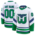 Trusc Custom C.Hurricanes White Throwback Premium Stitched Jerseys