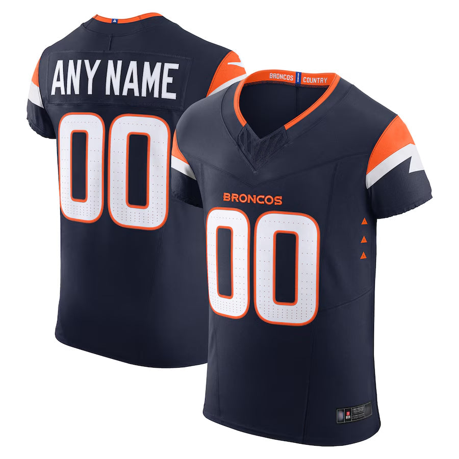 Trusc Custom D.Broncos Navy Vapor F.U.S.E. Elite Stitched Jerseys