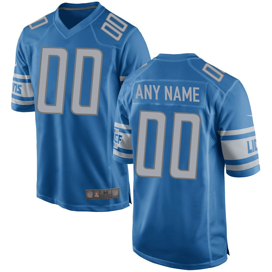 Trusc Custom D.Lions Blue Replica Game Stitched Jerseys