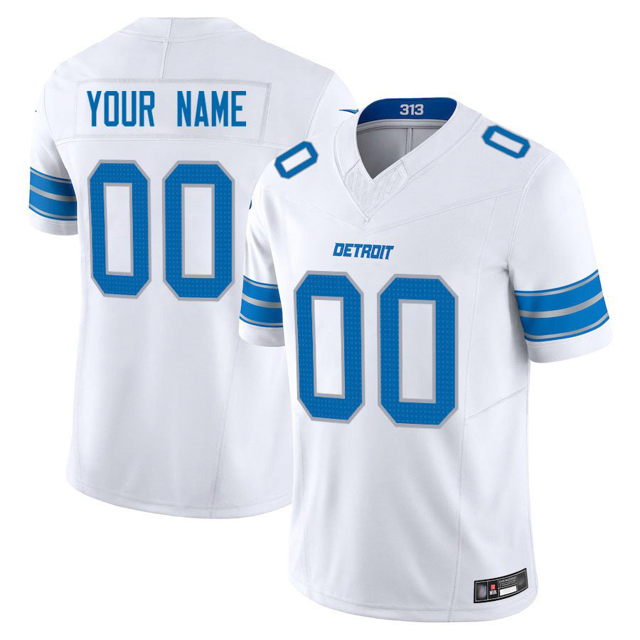Trusc Custom D.Lions White Vapor F.U.S.E. Limited Elite Stitched Jerseys
