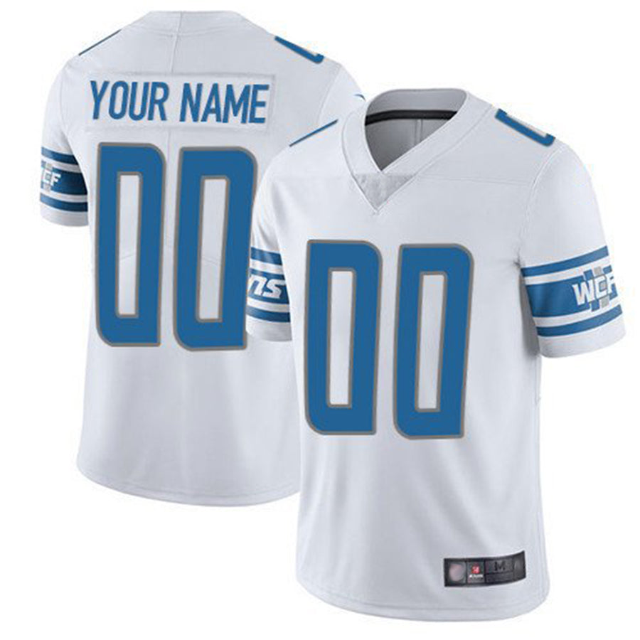 Trusc Custom D.Lions White Vapor F.U.S.E. Limited Game Stitched Jerseys