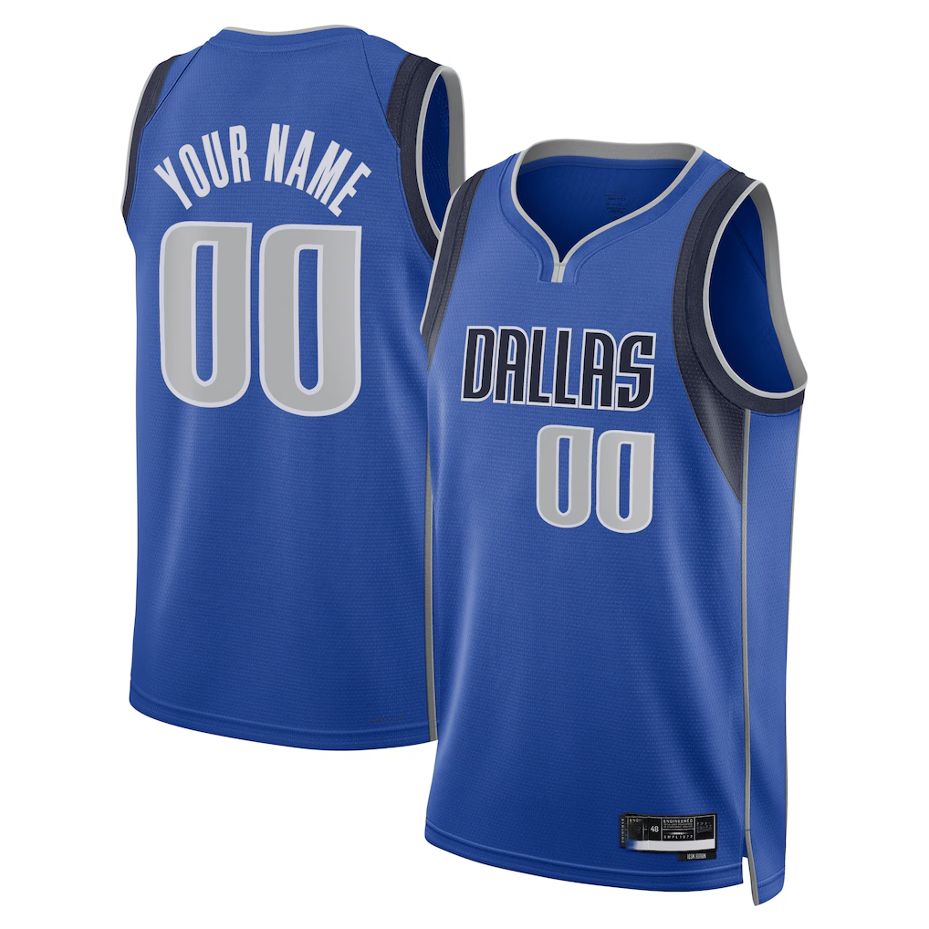 Trusc Custom D.Mavericks Blue Swingman Jerseys - Icon Edition