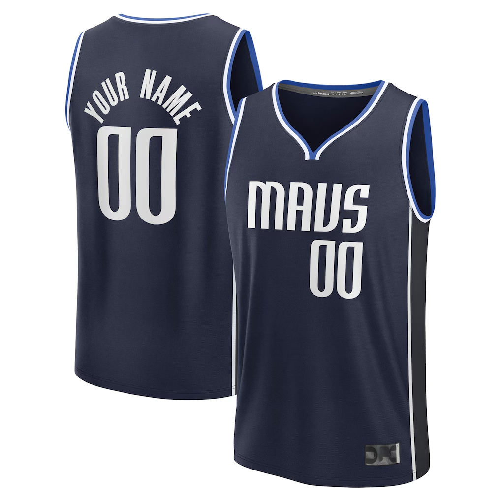 Trusc Custom D.Mavericks Navy Fast Break Jerseys - Statement Edition