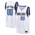 Trusc Custom D.Mavericks White Fast Break Jerseys - Association Edition