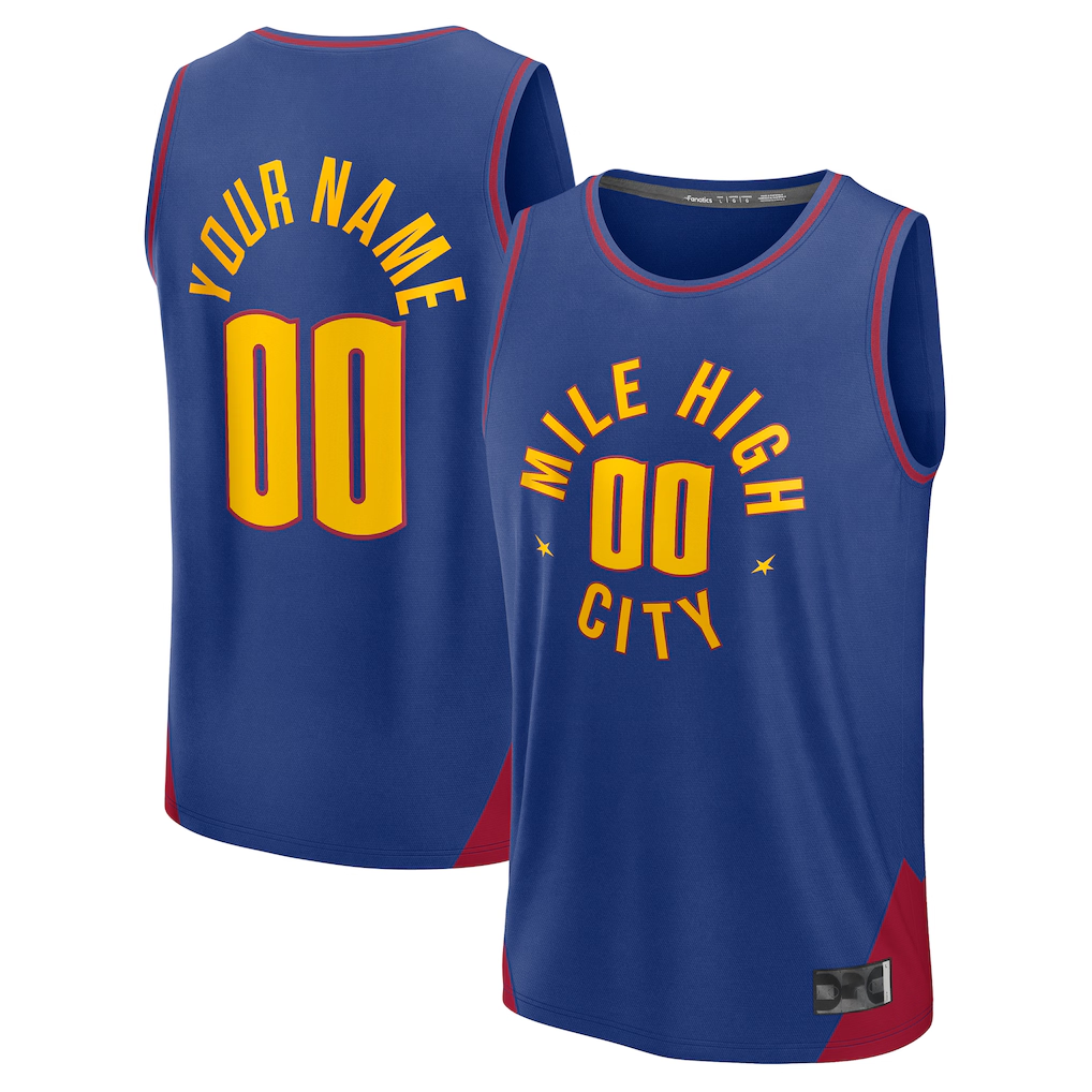 Trusc Custom D.Nuggets  Blue Fast Break Jerseys - Statement Edition