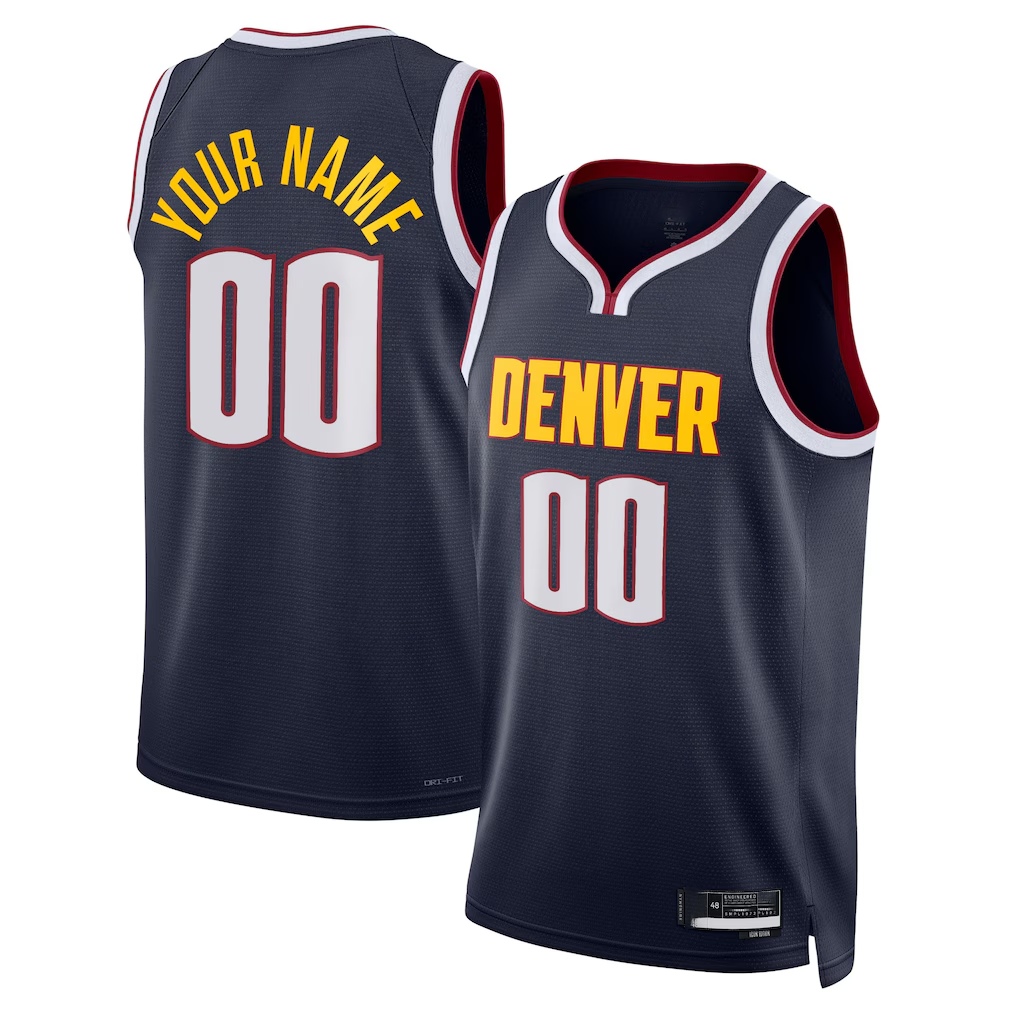 Trusc Custom D.Nuggets Navy Swingman Jerseys - Icon Edition