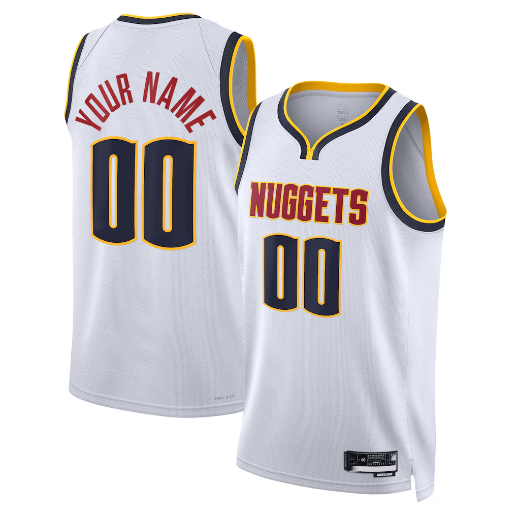 Trusc Custom D.Nuggets White Swingman Jerseys - Association Edition