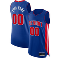 Trusc Custom D.Pistons Blue Authentic Jerseys - Icon Edition