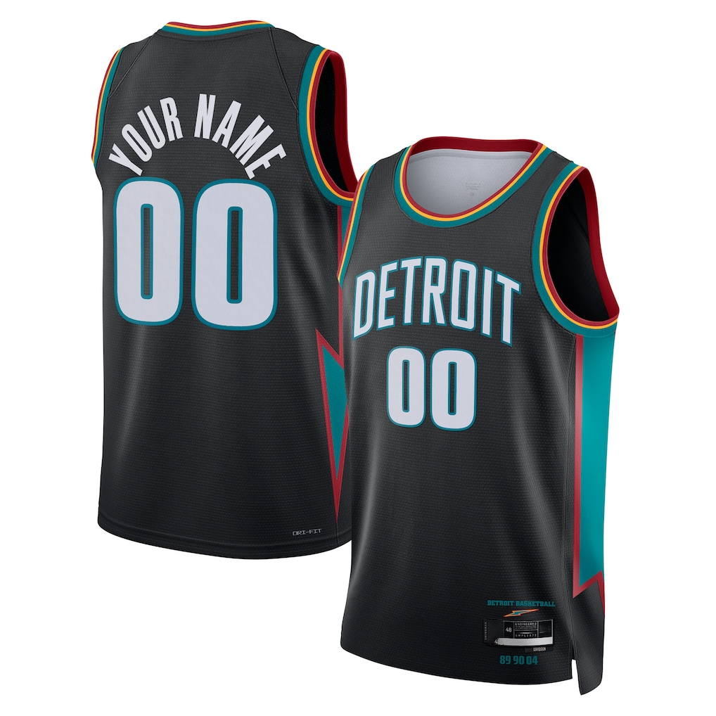 Trusc Custom D.Pistons Charcoal 202526 City Edition Swingman Jerseys
