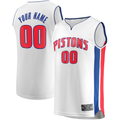 Trusc Custom D.Pistons  White Fast Break Replica Jerseys - Association Edition