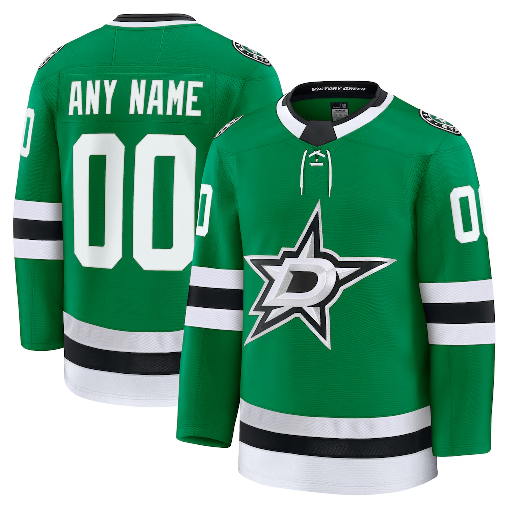 Trusc Custom D.Stars Kelly Green Home Premium Jerseys