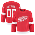 Trusc Custom D.Red wings Red Home Authentic Pro Jerseys