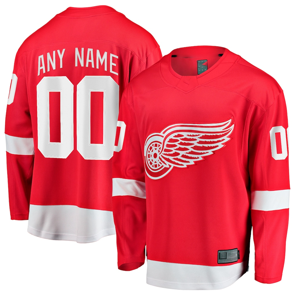 Trusc Custom D.Red wings Red Home Breakaway Jerseys