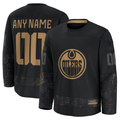 Trusc Custom E.Oilers Black 2024 Military Appreciation Practice Jerseys
