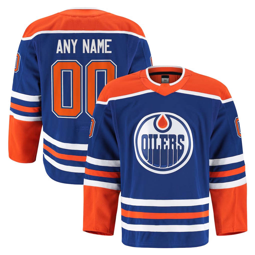 Trusc Custom E.Oilers Royal Home Authentic Pro Jerseys