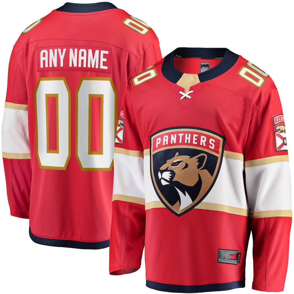 Trusc Custom F.Panthers Red Home Breakaway Jerseys