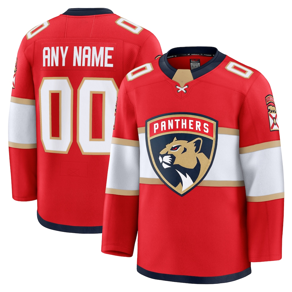 Trusc Custom F.Panthers Red Home Premium Jerseys