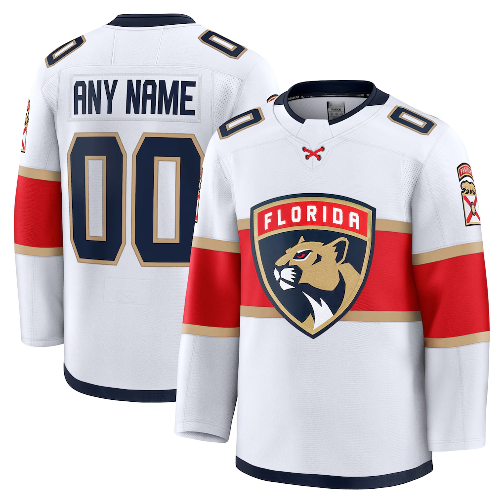 Trusc Custom F.Panthers White Away Premium Jerseys