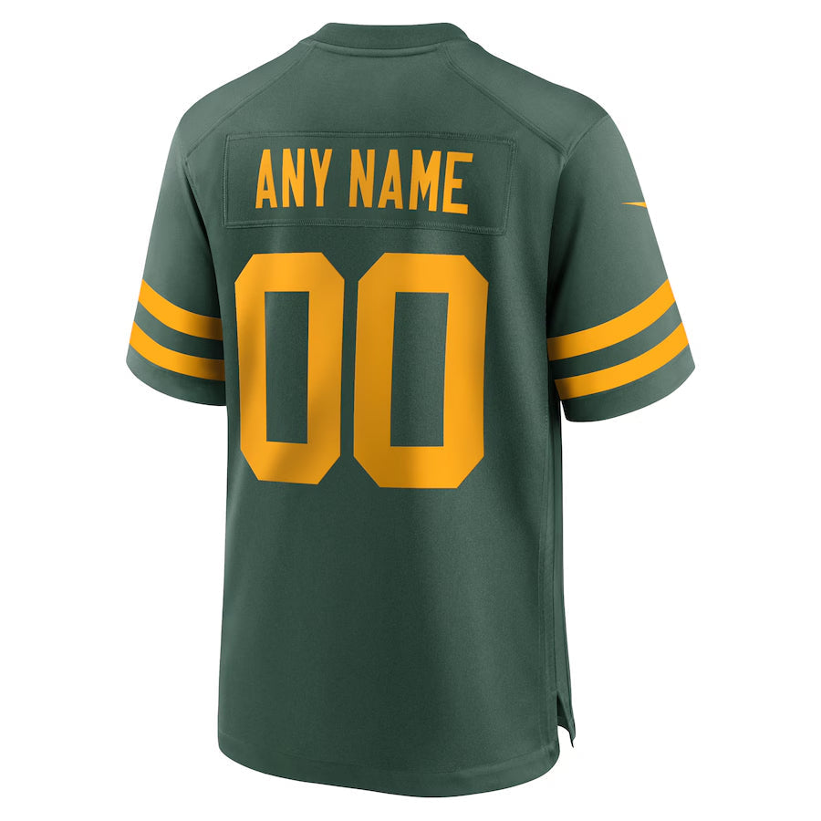 Trusc Custom GB. Packers Green Alternate Game Stitched Jerseys