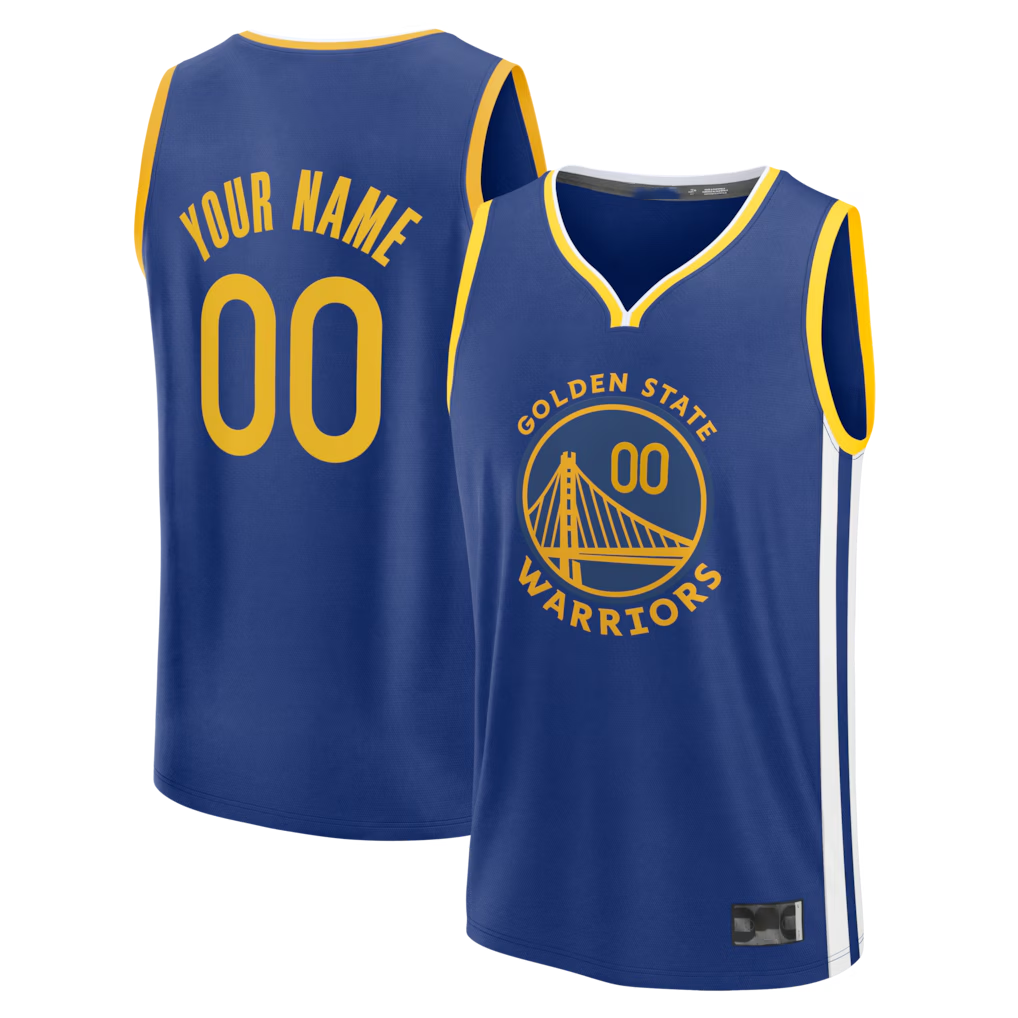Trusc Custom G.State Warriors Royal Fast Break Jerseys - Icon Edition
