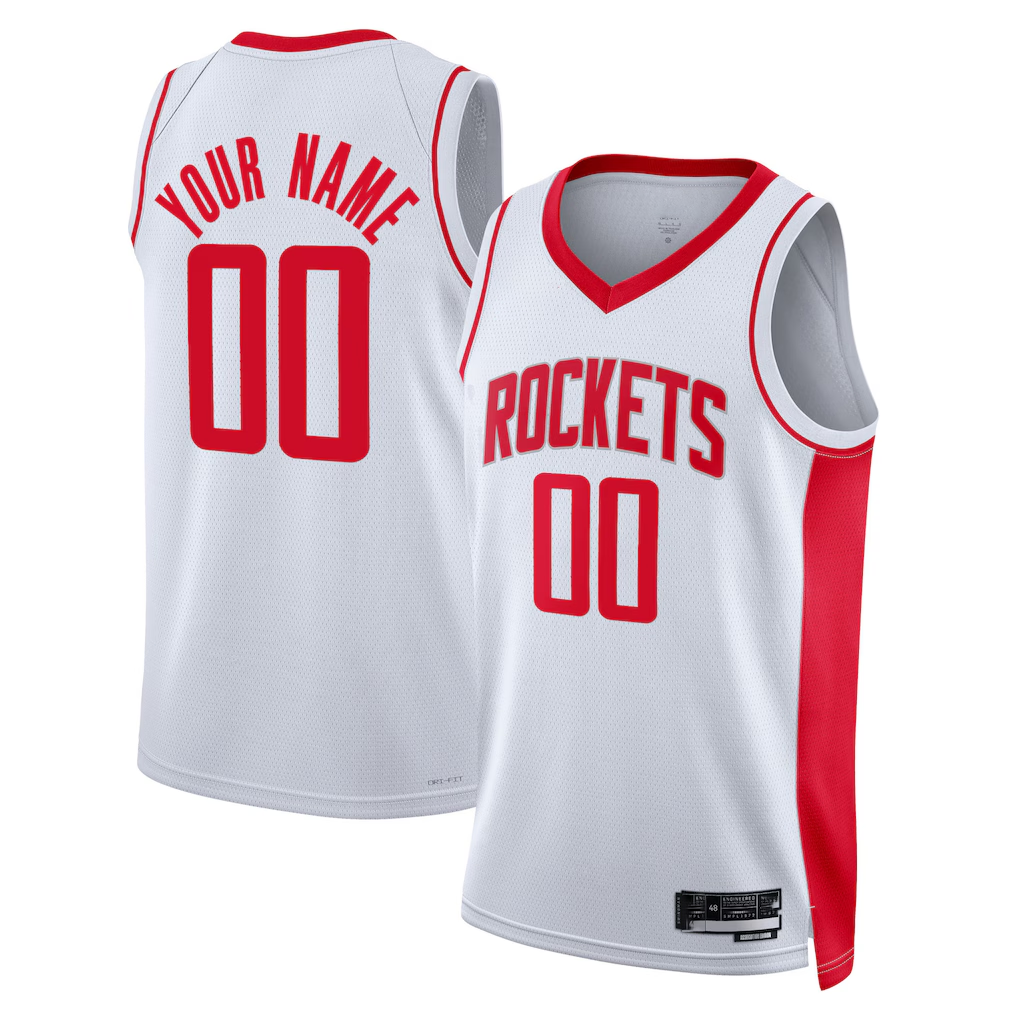 Trusc Custom H.Rockets White 2022-2023 Swingman Stitched Jerseys- Statement Edition