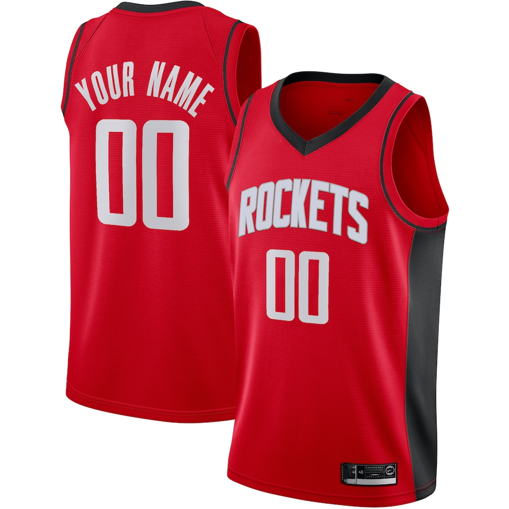 Trusc Custom H.Rockets Red Swingman Stitched Jerseys-Icon Edition