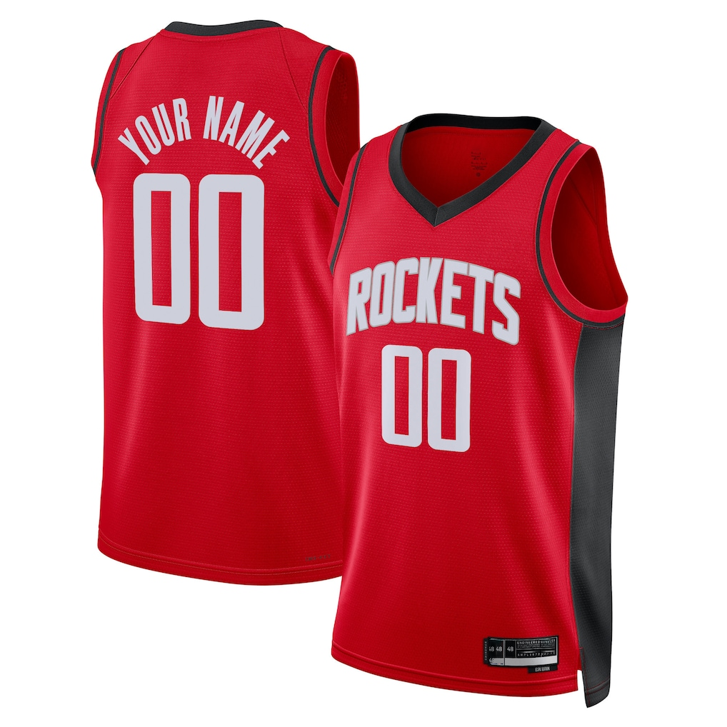 Trusc Custom H.Rockets Red Swingman Stitched Jerseys-Icon Edition