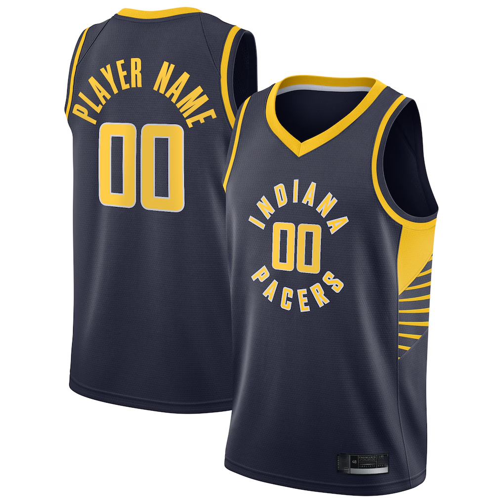 Trusc Custom I.Pacers Navy Swingman Jerseys - Icon Edition