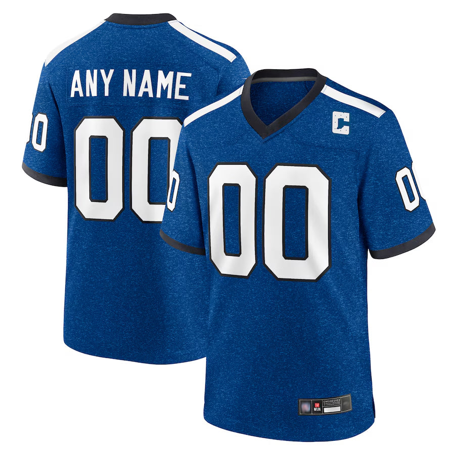 Trusc Custom IN.Colts Blue Indiana Nights Replica Game Stitched Jersey