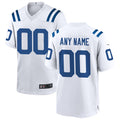 Trusc Custom IN.Colts White Replica Home Game Stitched Jerseys