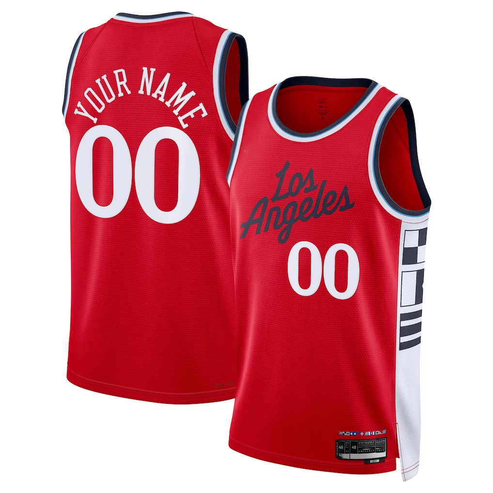 Trusc Custom LA.Clippers Red 2024-2025 Swingman Stitched Jerseys - Statement Edition