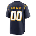 Trusc Custom LA.Chargers Navy Home Game Stitched Jerseys