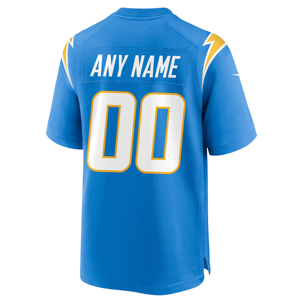 Trusc Custom LA.Chargers Powder Blue Home Game Stitched Jerseys