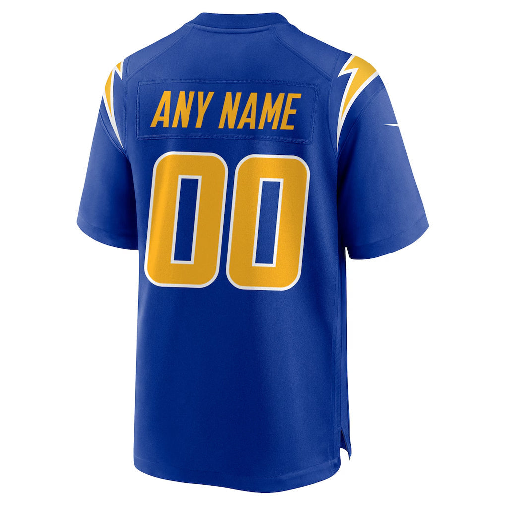 Trusc Custom LA.Chargers Royal Alternate Home Game Stitched Jerseys