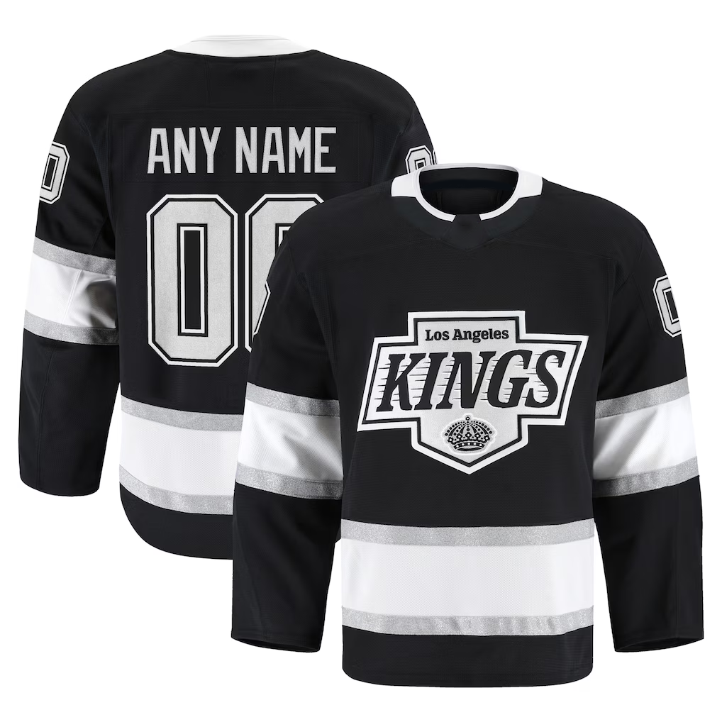 Trusc Custom LA.Kings Black Home Authentic Pro Jerseys