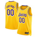 Trusc Custom LA.Lakers Gold Swingman Stitched Jerseys - Icon Edition