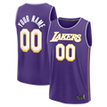 Trusc Custom LA.Lakers Purple Fast Break Stitched Jerseys - Icon Edition