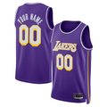 Trusc Custom LA.Lakers Purple Swingman Stitched Jerseys - Statement Edition