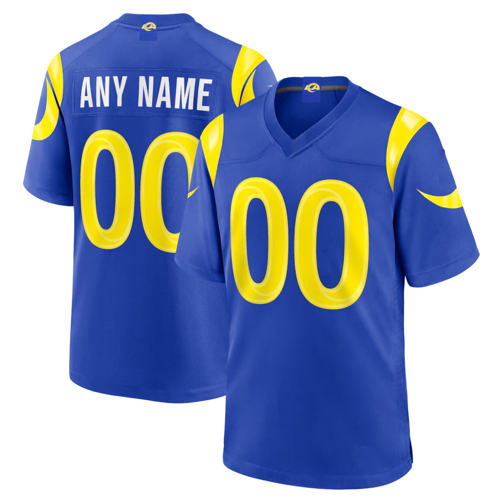 Trusc Custom LA.Rams Royal Game Stitched Jerseys