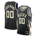 Trusc Custom M.Bucks Black 2022-23 Swingman Jerseys - Statement Edition