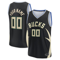 Trusc Custom M.Bucks Black Fast Break Jerseys - Statement Edition