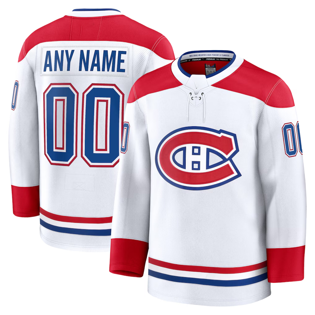 Trusc Custom M.Canadiens White Away Premium Jerseys