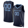 Trusc Custom M.Grizzlies Navy Swingman Stitched Jerseys- Icon Edition