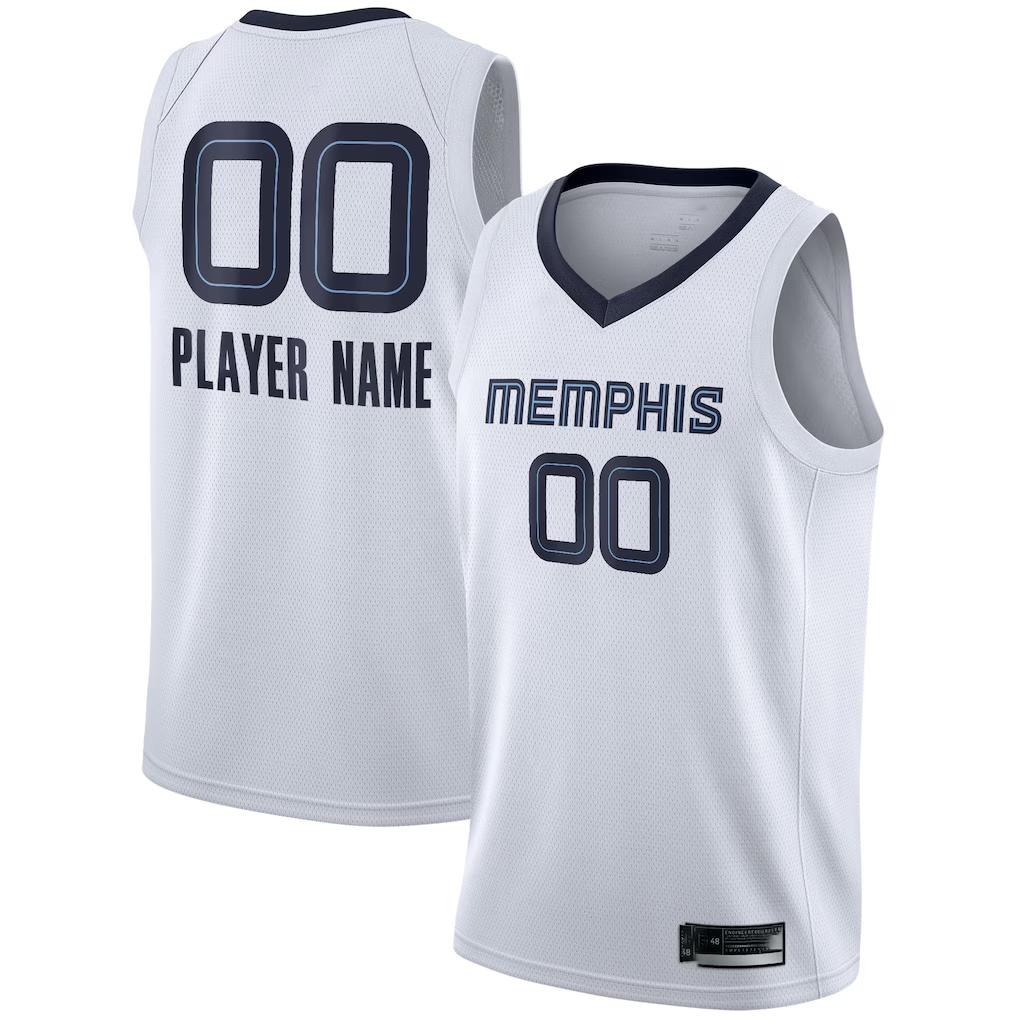 Trusc Custom M.Grizzlies White 2020-2021 Swingman Stitched Jerseys - Association Edition