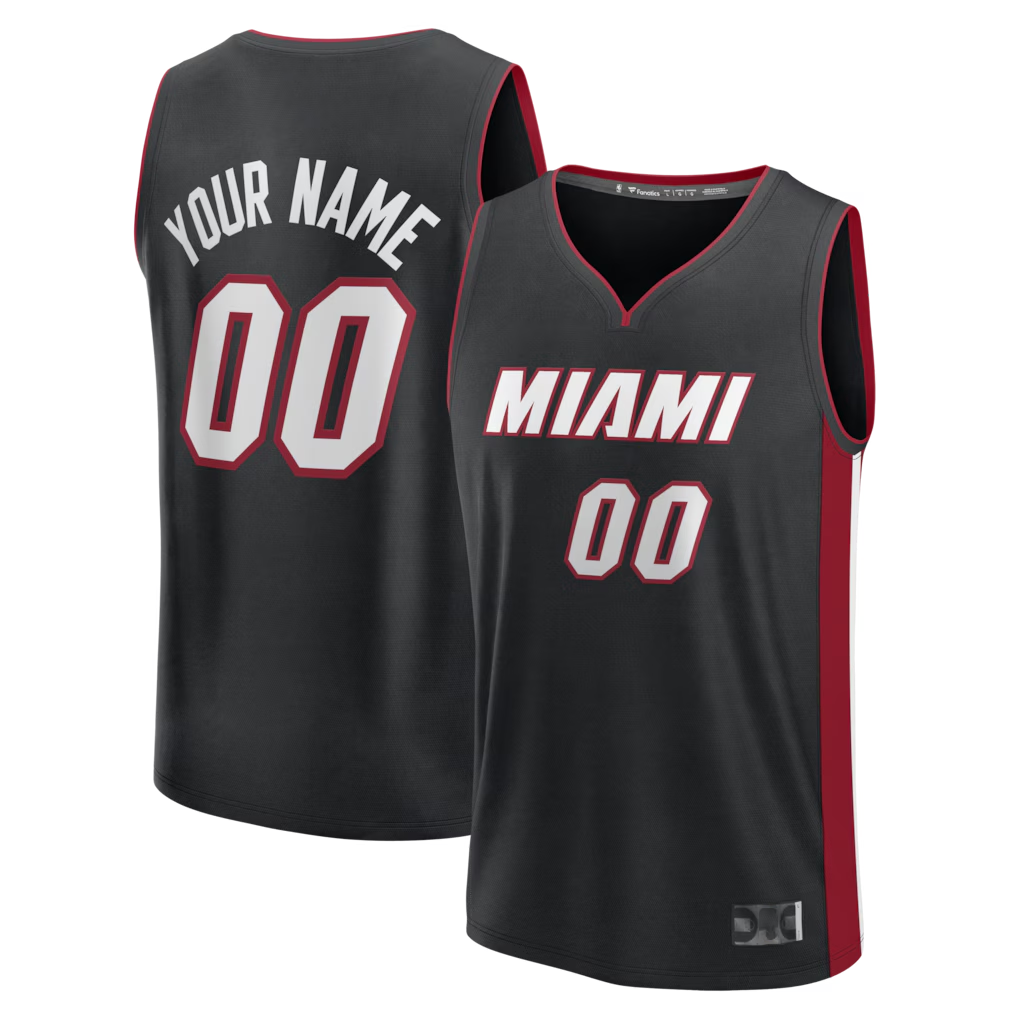 Trusc Custom M.Heat Black Fast Break Jerseys - Icon Edition