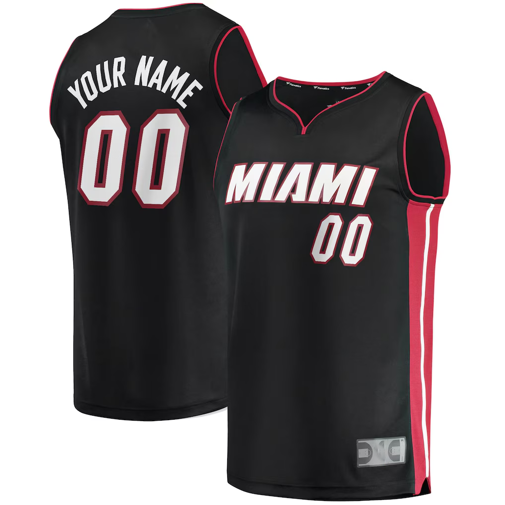 Trusc Custom M.Heat Black Fast Break Replica Jerseys - Icon Edition