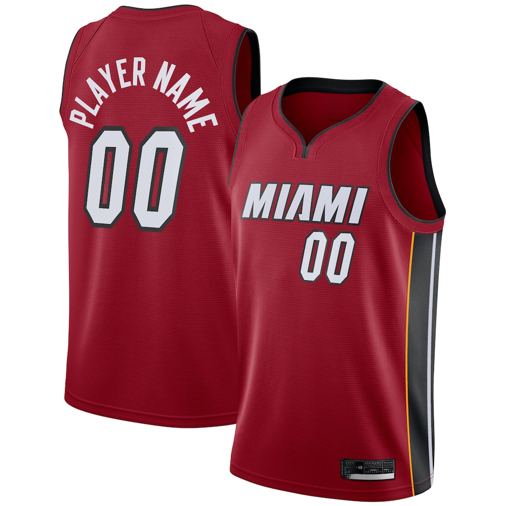 Trusc Custom M.Heat Jordan Brand Red Swingman Jerseys - Statement Edition