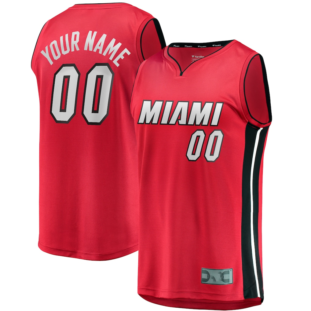 Trusc Custom M.Heat Red Fast Break Jerseys - Statement Edition