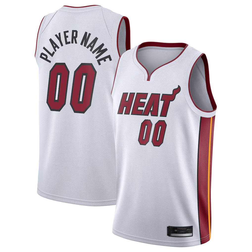 Trusc Custom M.Heat White 202021 Swingman Jerseys - Association Edition